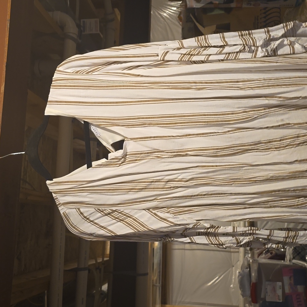 Loveriche Cream and Brown Dress